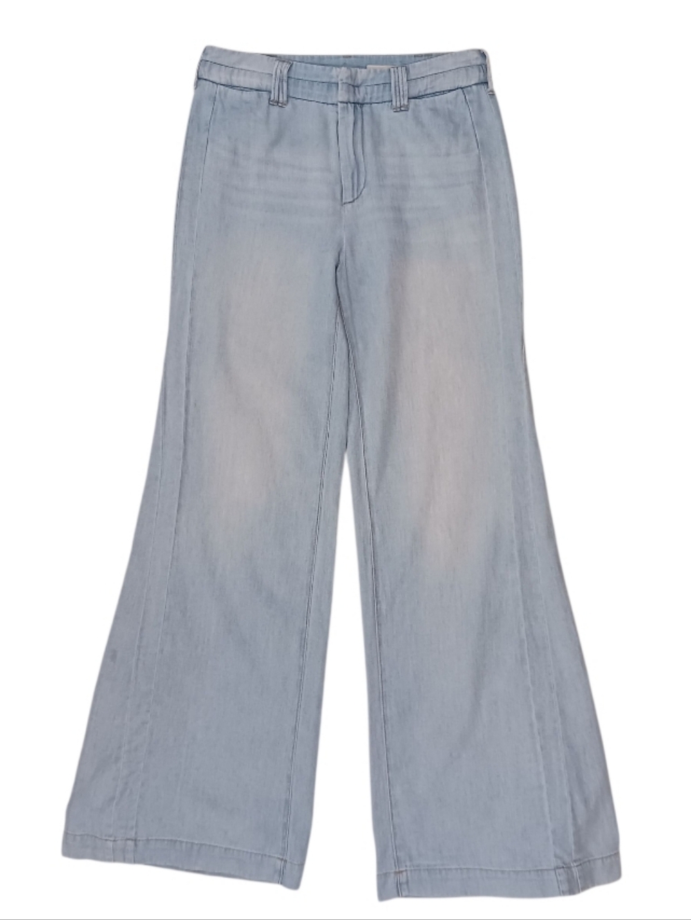 Pilcro Flare Cut Linen Blend Denim Jeans Pants - Picture 2 of 13